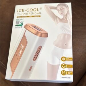 Ice-Cool IPL Hair Removal Device - White and Rose Gold